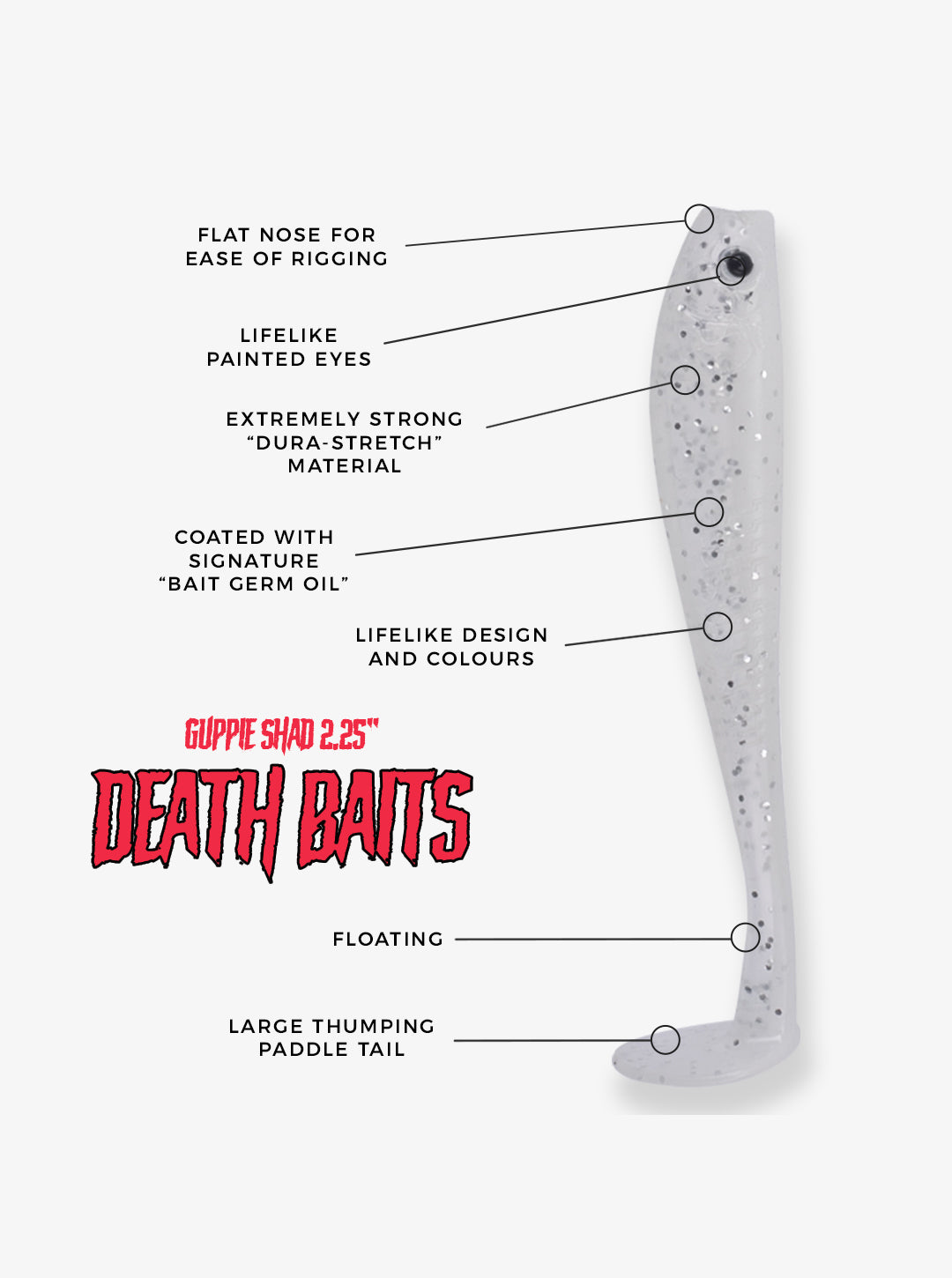 3.2 inch, 2.2 inch small paddle tail lure for barra, jacks, jew fish, perch, flathead, bream
