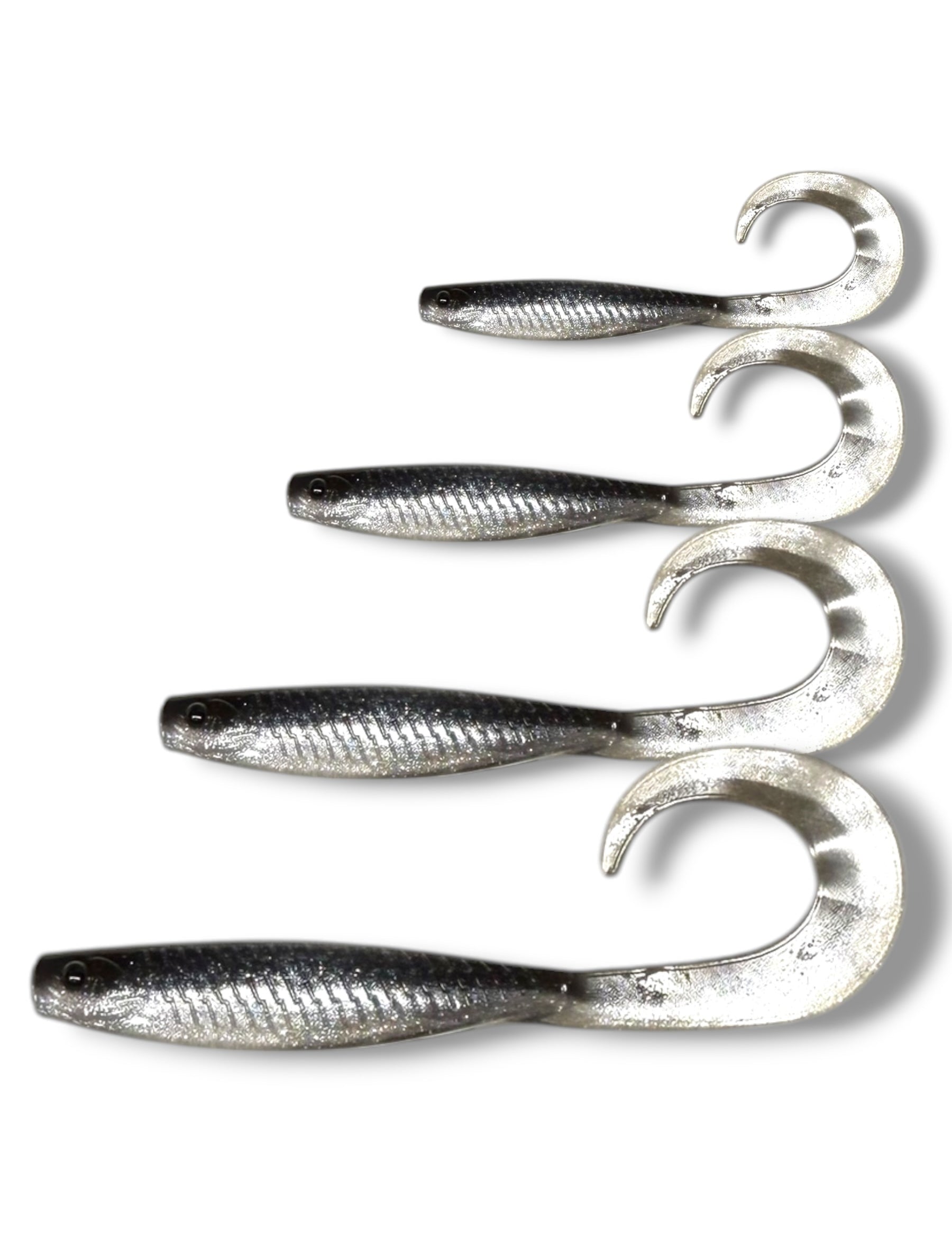 7 inch, 5 inch & 3.25 inch grub lure for barra, jacks, jew fish, cod, flathead, bream
