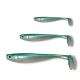 7 inch, 5 inch & 3.25 inch paddle tail for barra, jacks, jew fish, cod