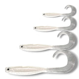 7.5 inch, 5.5 inch, 3.5 inch, 2.5 inch grub tail soft plastic lure for barra, jacks, jew fish, perch, flathead, bream, offshore fish
