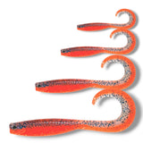 7.5 inch, 5.5 inch, 3.5 inch, 2.5 inch grub tail soft plastic lure for barra, jacks, jew fish, perch, flathead, bream, offshore fish
