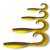 7.5 inch, 5.5 inch, 3.5 inch, 2.5 inch grub tail soft plastic lure for barra, jacks, jew fish, perch, flathead, bream, offshore fish
