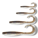 7.5 inch, 5.5 inch, 3.5 inch, 2.5 inch grub tail soft plastic lure for barra, jacks, jew fish, perch, flathead, bream, offshore fish

