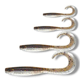7.5 inch, 5.5 inch, 3.5 inch, 2.5 inch grub tail soft plastic lure for barra, jacks, jew fish, perch, flathead, bream, offshore fish
