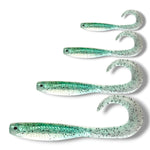 7.5 inch, 5.5 inch, 3.5 inch, 2.5 inch grub tail soft plastic lure for barra, jacks, jew fish, perch, flathead, bream, offshore fish
