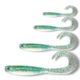 7.5 inch, 5.5 inch, 3.5 inch, 2.5 inch grub tail soft plastic lure for barra, jacks, jew fish, perch, flathead, bream, offshore fish
