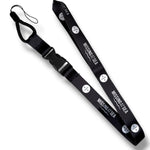 Black lanyard with white 'Missing in Sea' branding 